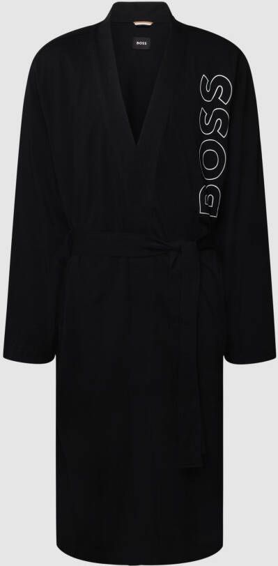 Boss Ochtendjas met labelprint model 'Identity Kimono'