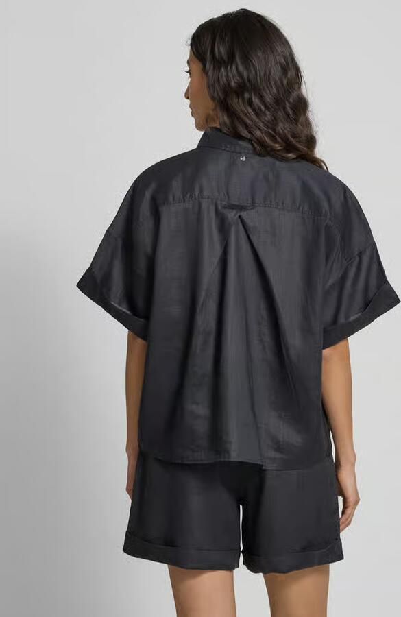 Boss Orange Blouse van ramie met extra brede schouders model 'Bisenas'