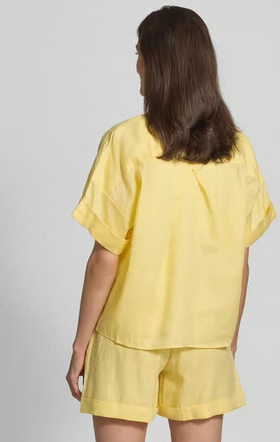 Boss Orange Blouse van ramie met extra brede schouders model 'Bisenas'