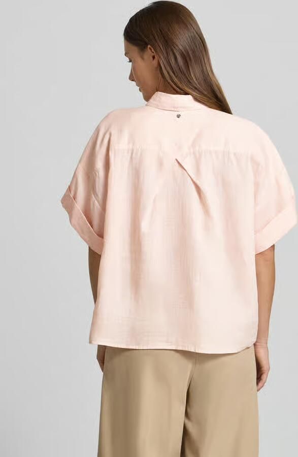 Boss Orange Blouse van ramie met extra brede schouders model 'Bisenas'