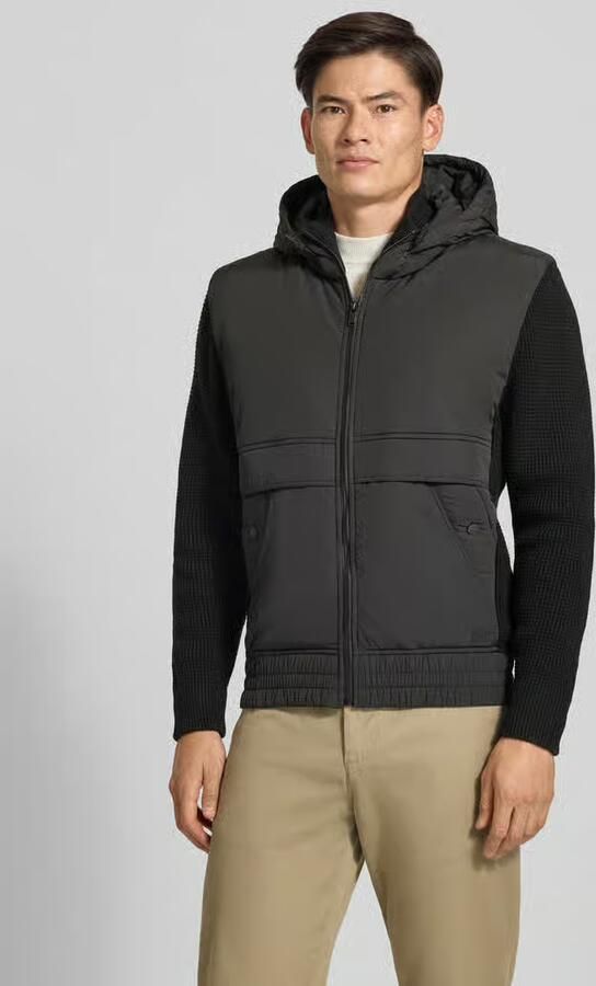 Boss Orange Regular fit gebreid jack van scheerwolmix model 'Kobrydo' - Foto 3