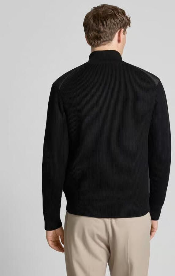 Boss Orange Gebreid jack met labelpatch model 'Kydalbrio'