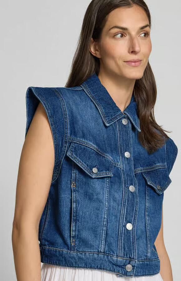Boss Orange Jeansjack DENIM VEST 1.0 Premium Damesmode - Foto 8