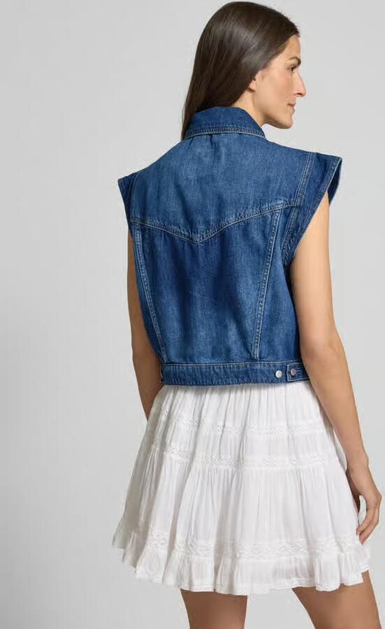 Boss Orange Jeansjack DENIM VEST 1.0 Premium Damesmode - Foto 9
