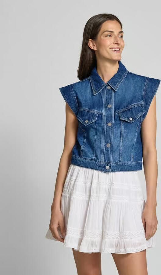 Boss Orange Jeansjack DENIM VEST 1.0 Premium Damesmode - Foto 10