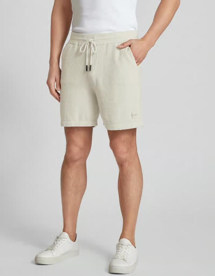 Boss Orange Korte broek met labelpatch model 'Aponiolo' - Foto 2