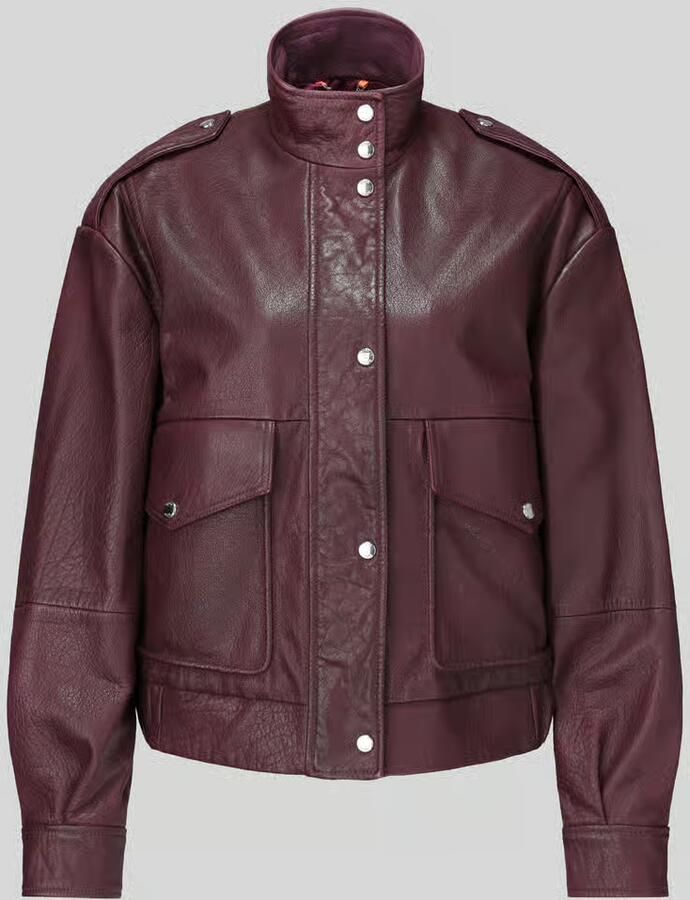 Boss Orange Leren jack met opstaande kraag model 'C_Sabea1'