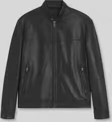 Boss Orange Leren jacks model 'Joslay' met opstaande kraag