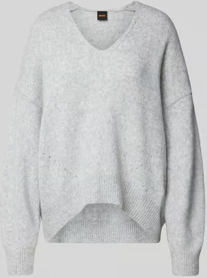 Boss Orange Loose fit pullover van mix van alpaca en wol model 'Fondyssa'