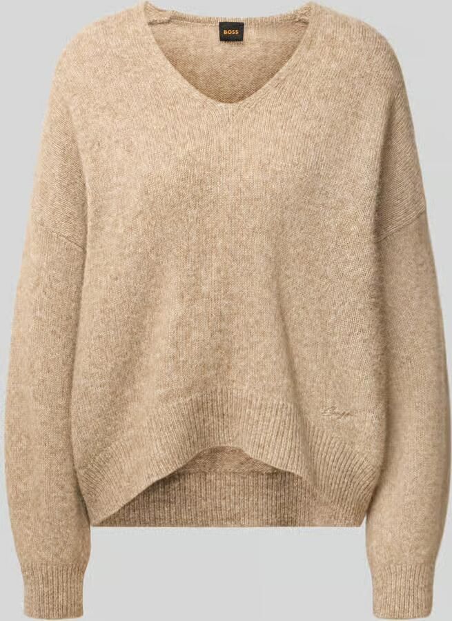 Boss Orange Loose fit pullover van mix van alpaca en wol model 'Fondyssa'