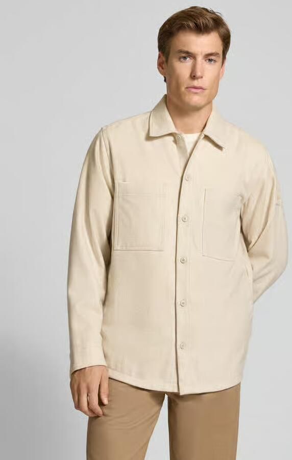 Boss Orange Loose fit vrijetijdsoverhemd met wol model 'LOCKY' - Foto 6