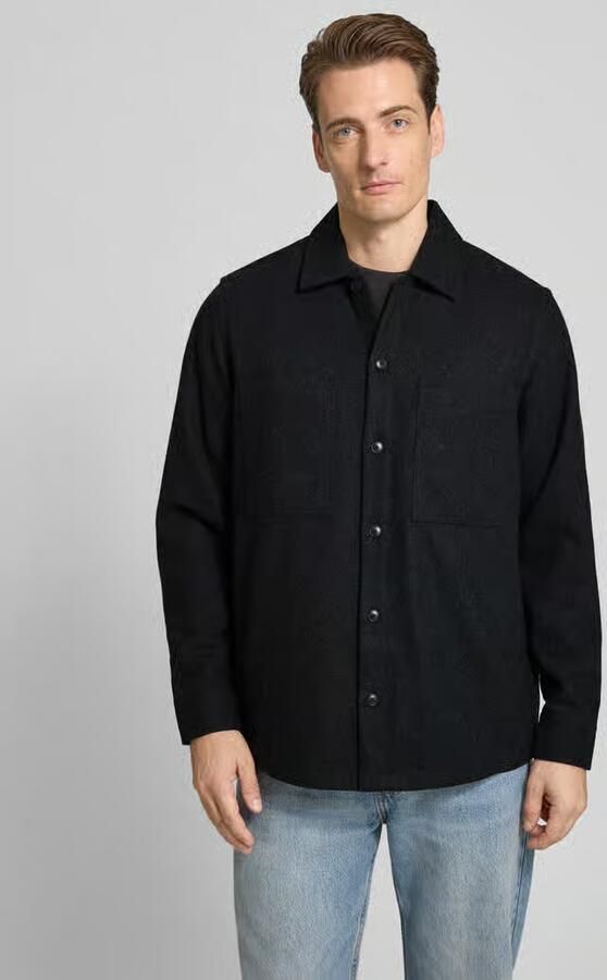 Boss Orange Loose fit vrijetijdsoverhemd met wol model 'LOCKY' - Foto 2