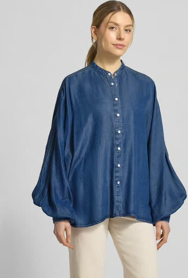 Boss Orange Oversized jeansblouse van lyocell model 'C_BETTA' - Foto 4