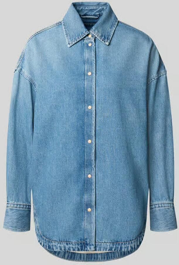 Boss Orange Oversized overhemdjack van katoendenim model 'C_OVERSHIRT 4.0'