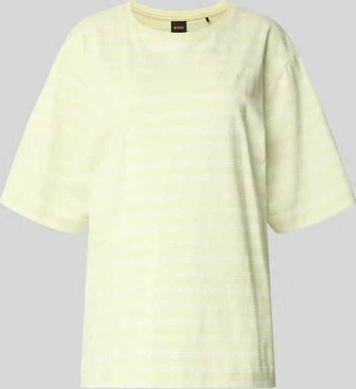 Boss Orange Oversized T-shirt van puur katoen model 'C_EREGULAR_STRIPE' - Foto 2