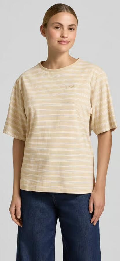 Boss Orange Oversized T-shirt van puur katoen model 'C_EREGULAR_STRIPE' - Foto 4