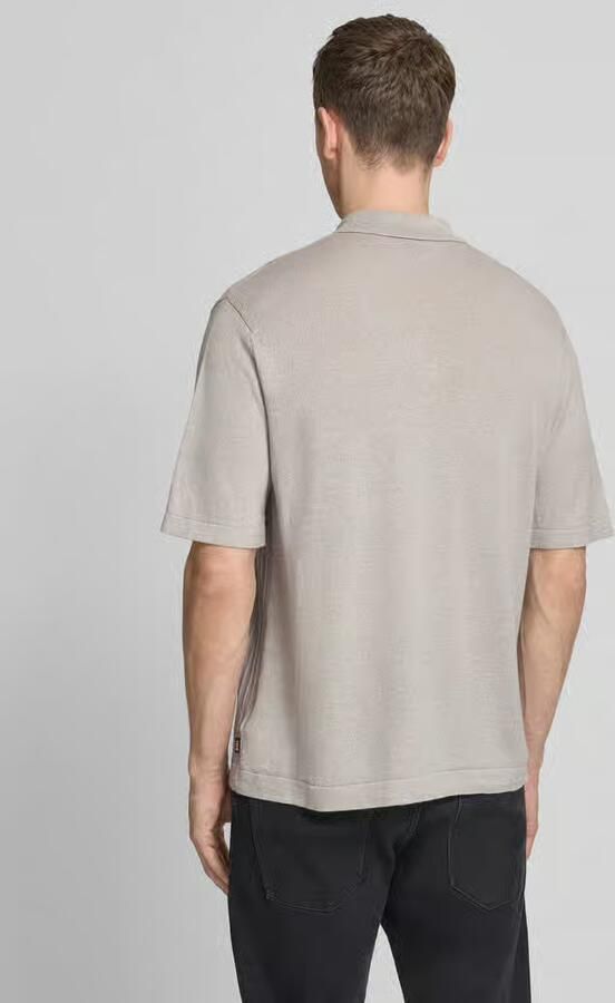 Boss Orange poloshirt van mix van katoen en linnen model 'AMICINO' - Foto 3