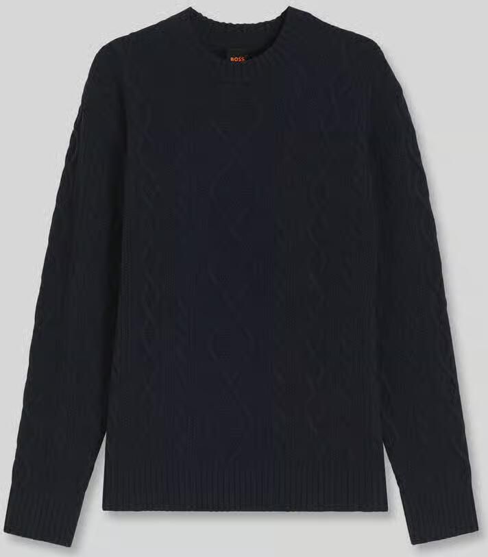 Boss Orange Pullover van scheerwol met kabelstructuur