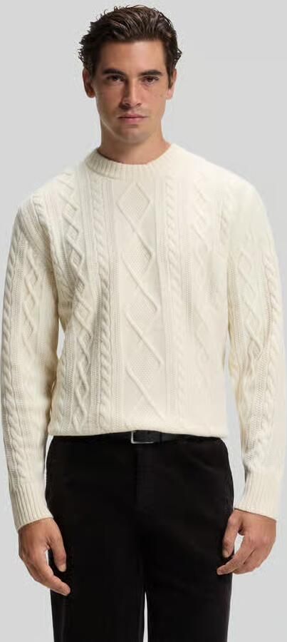 Boss Orange Pullover van scheerwol met kabelstructuur - Foto 3