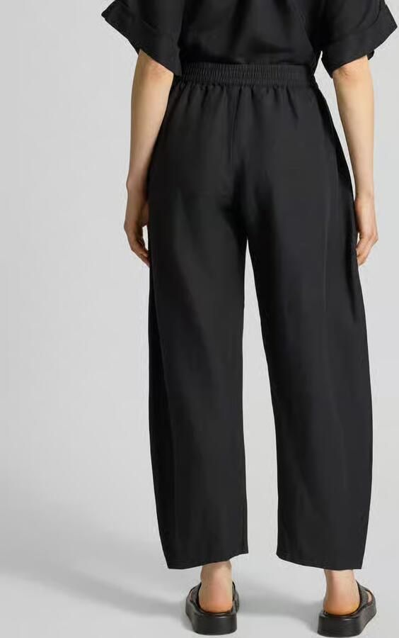 Boss Orange regular fit barrel leg broek van linnenmix model 'TALINEN' - Foto 3