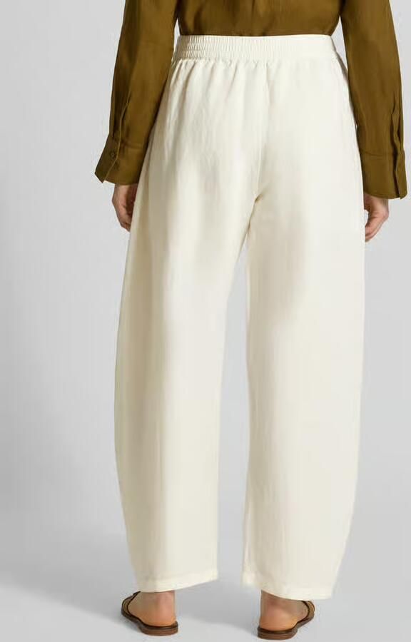 Boss Orange regular fit barrel leg broek van linnenmix model 'TALINEN'