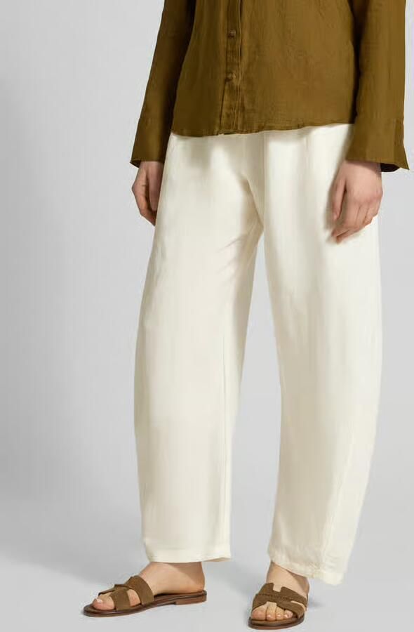 Boss Orange regular fit barrel leg broek van linnenmix model 'TALINEN' - Foto 2