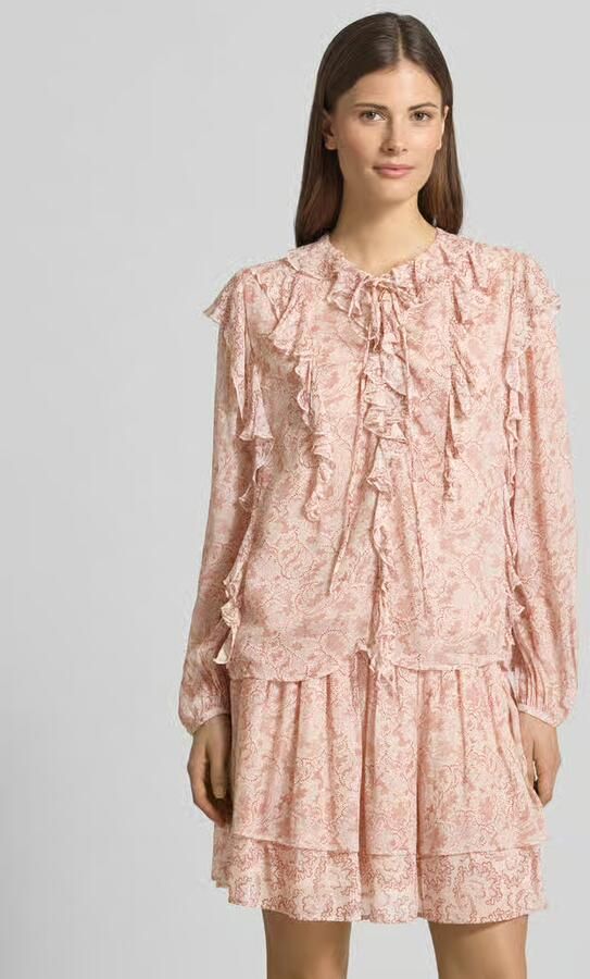 Boss Orange regular fit blouse met lange mouwen van chiffon model 'C_BORMA' - Foto 3