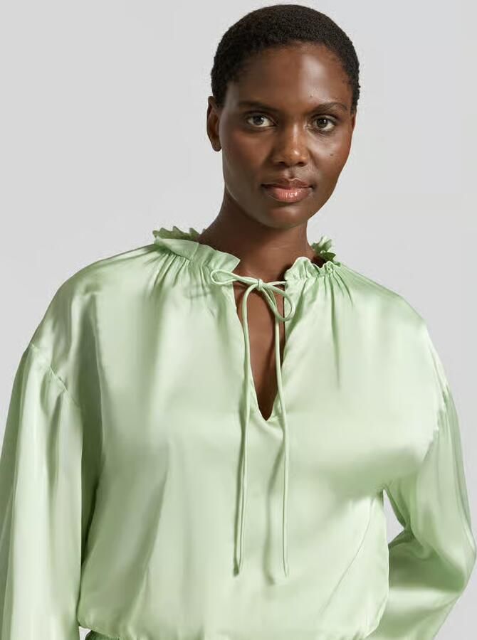 Boss Orange regular fit blouse met lange mouwen van pure viscose model 'BRISE'