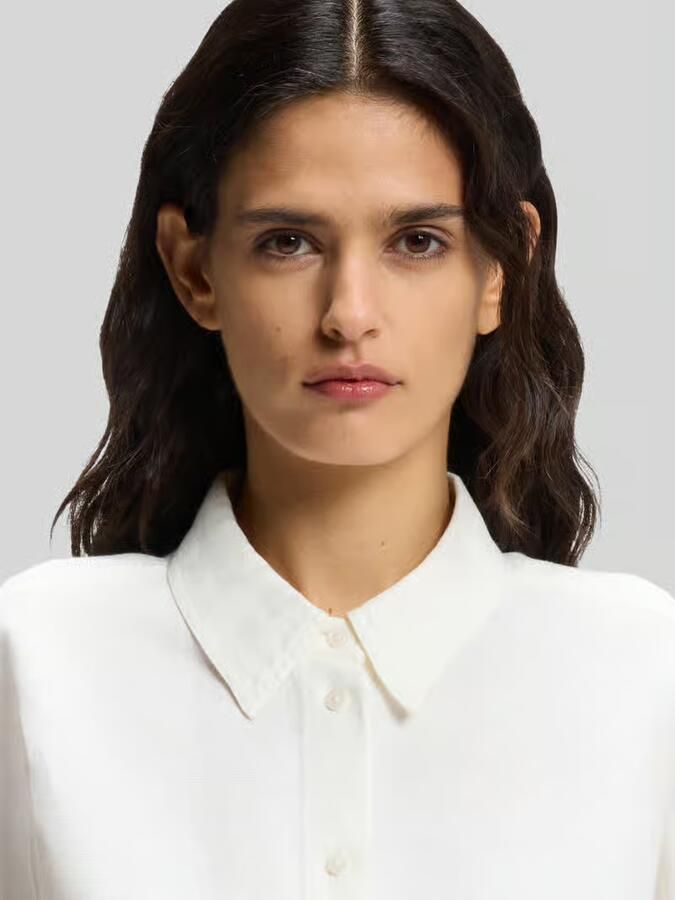 Boss Orange regular fit blouse van mix van linnen en viscose model 'BISENAS'