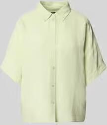 Boss Orange regular fit blouse van mix van linnen en viscose model 'BISENAS'