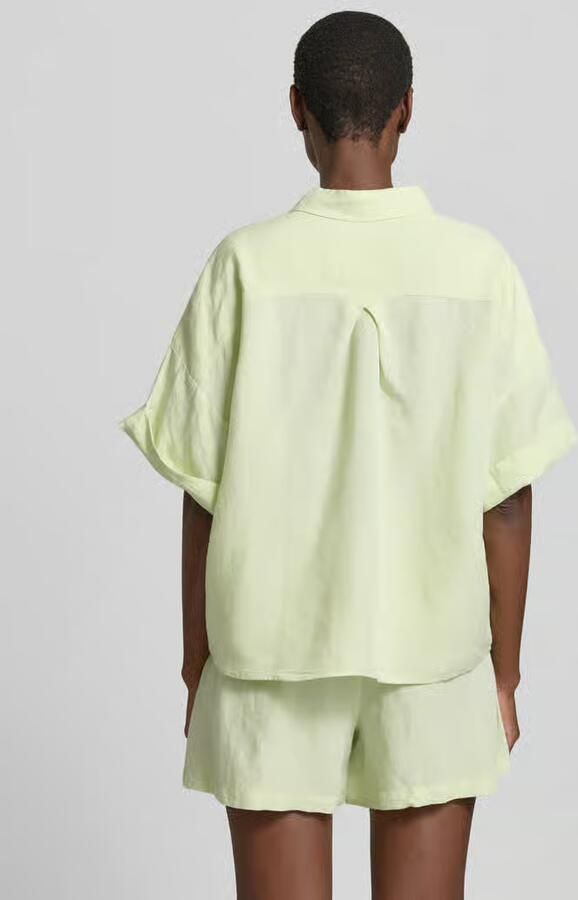 Boss Orange regular fit blouse van mix van linnen en viscose model 'BISENAS' - Foto 2