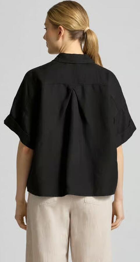 Boss Orange regular fit blouse van mix van linnen en viscose model 'BISENAS' - Foto 3