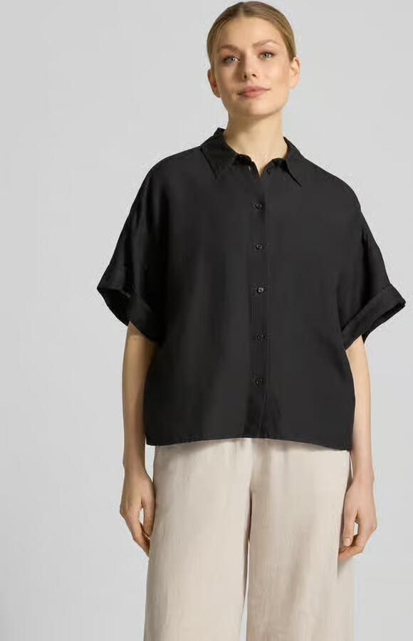 Boss Orange regular fit blouse van mix van linnen en viscose model 'BISENAS' - Foto 2