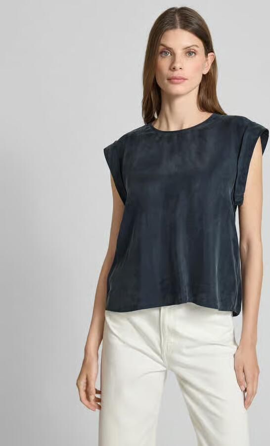 Boss Orange Regular fit blousetop van een mix van cupro en viscose - Foto 8