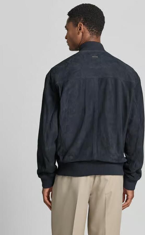 Boss Orange regular fit bomberjack van puur geitenleer model 'JONORVE' - Foto 3