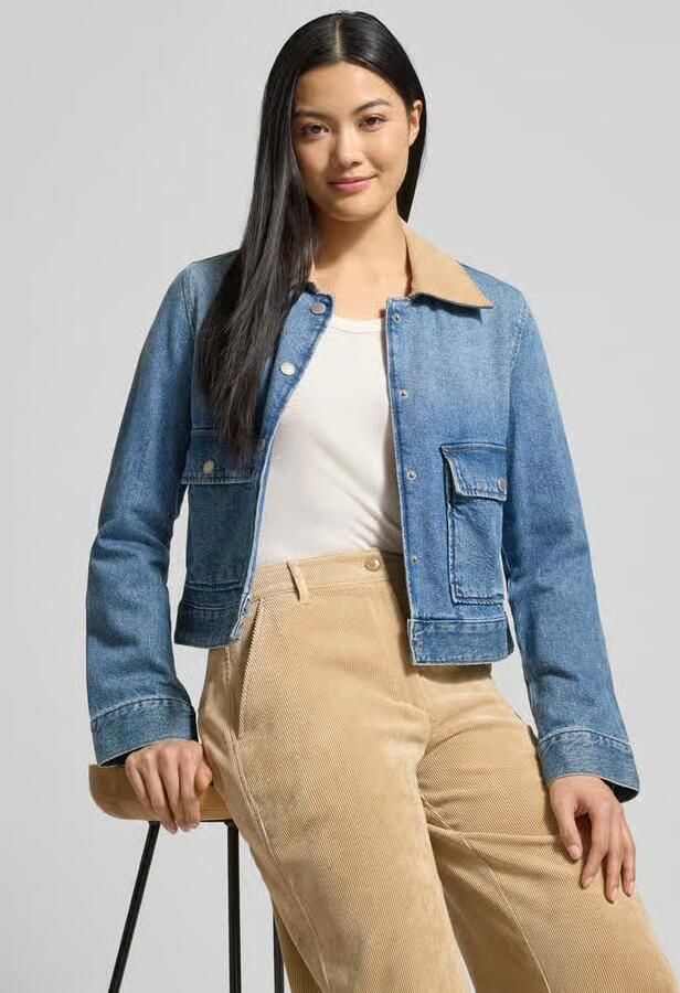 Boss Orange Regular fit corduroy broek met riemlussen model 'C_TACODI'