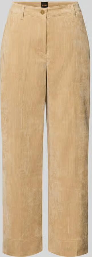 Boss Orange Regular fit corduroy broek met riemlussen model 'C_TACODI' - Foto 2