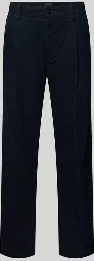 Boss Orange Regular fit corduroy broek van katoenmix model 'Pleated 3'