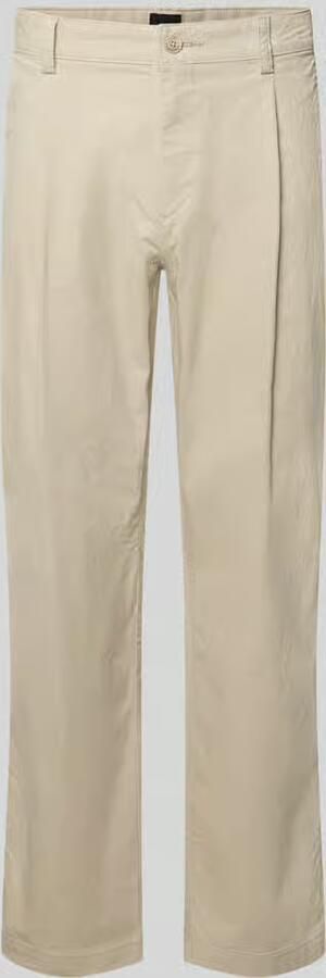 Boss Orange Regular fit corduroy broek van katoenmix model 'Pleated 3'