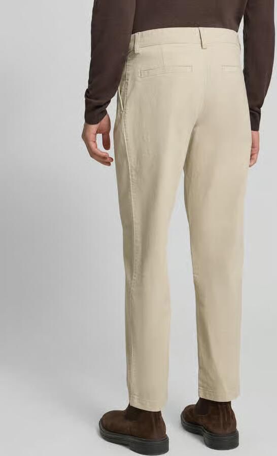 Boss Orange Regular fit corduroy broek van katoenmix model 'Pleated 3' - Foto 3
