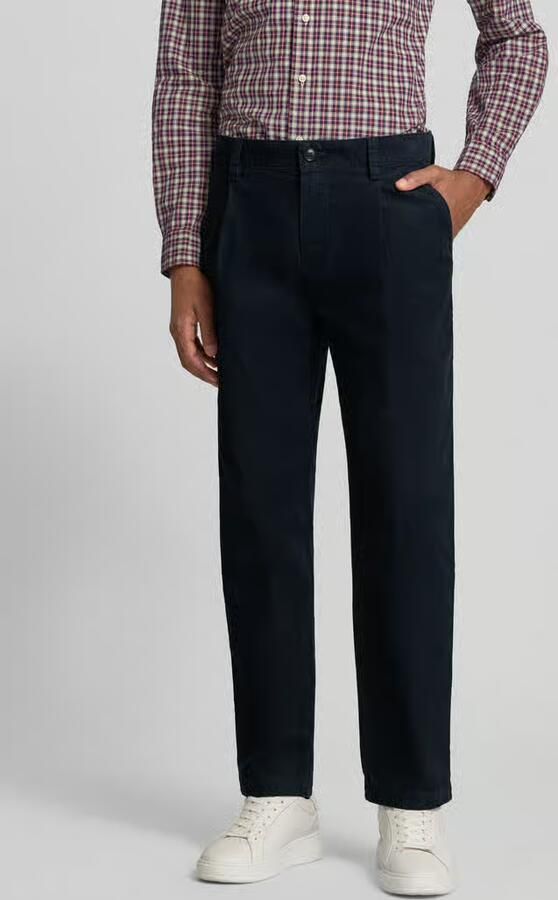 Boss Orange Regular fit corduroy broek van katoenmix model 'Pleated 3' - Foto 2
