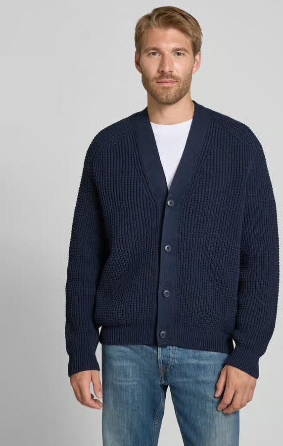 Boss Orange Regular fit gebreid jack van katoenmix model 'Andemo' - Foto 3