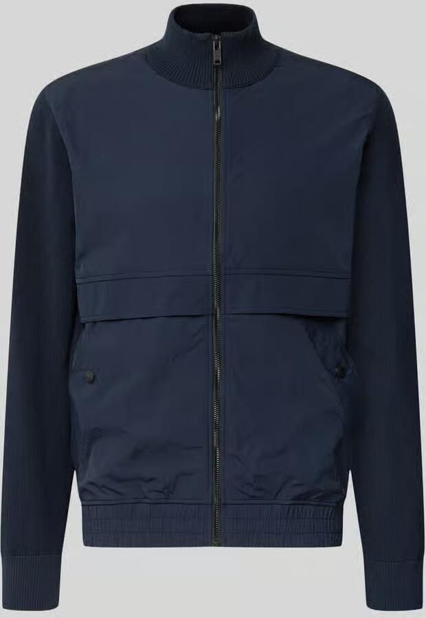 Boss Orange Regular fit gebreid jack van katoenmix model 'Kobello'