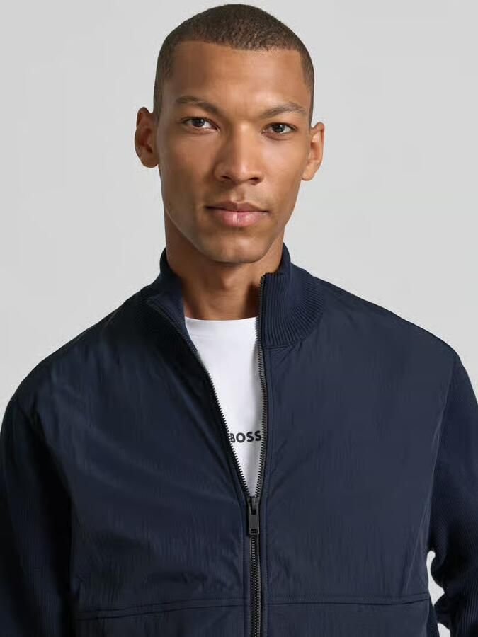 Boss Orange Regular fit gebreid jack van katoenmix model 'Kobello' - Foto 2