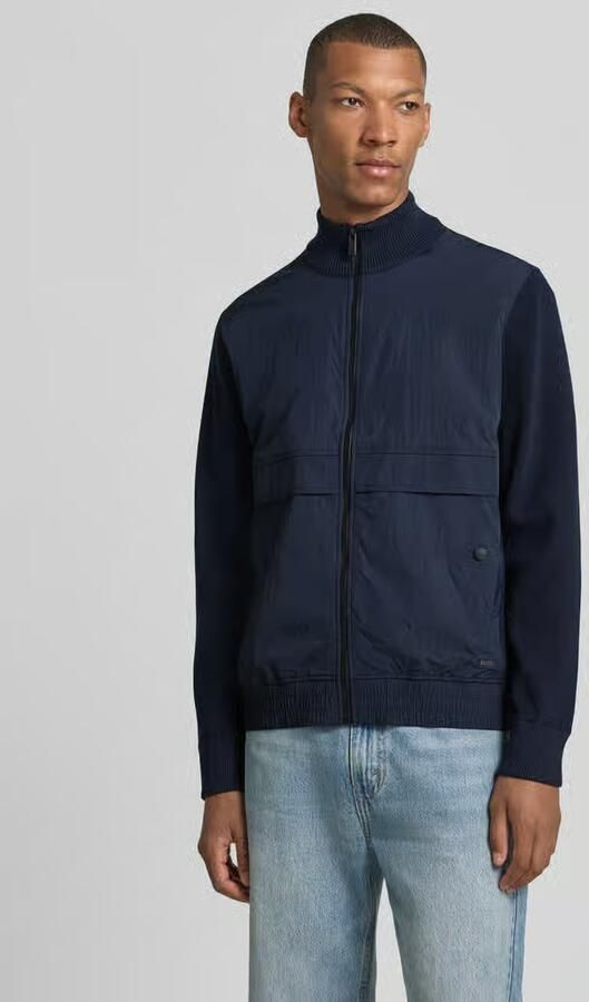 Boss Orange Regular fit gebreid jack van katoenmix model 'Kobello' - Foto 2