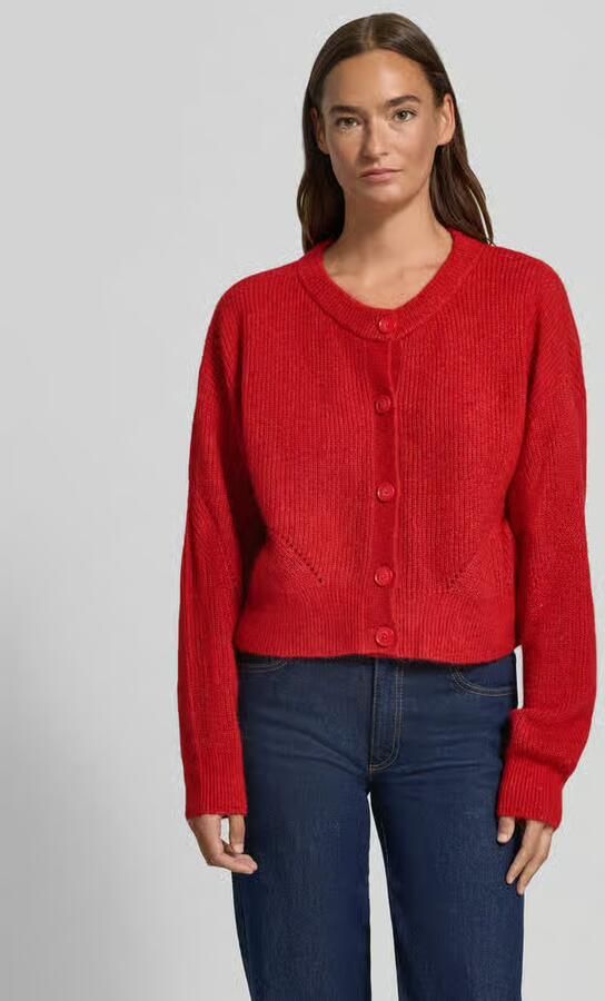 Boss Orange Regular fit gebreid jack van mix van alpaca en wol model 'C_Fernad' - Foto 3