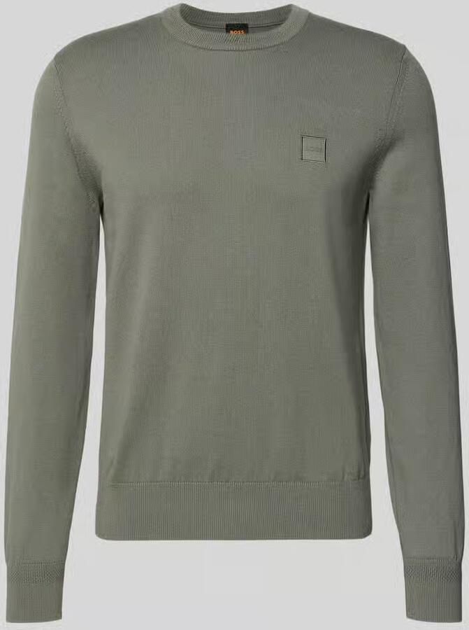 Boss Orange Regular fit gebreide pullover van een mix van katoen en kasjmier model 'KANOVANO_S'