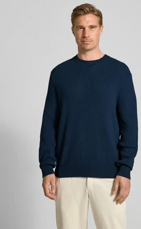 Boss Orange Regular fit gebreide pullover van katoenmix model 'APOKKO'