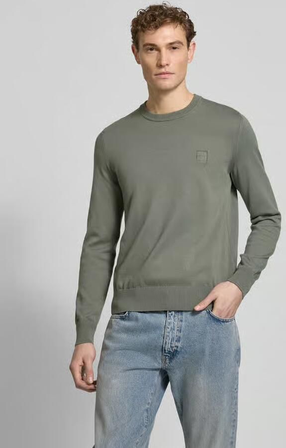 Boss Orange Regular fit gebreide pullover van een mix van katoen en kasjmier model 'KANOVANO_S' - Foto 12