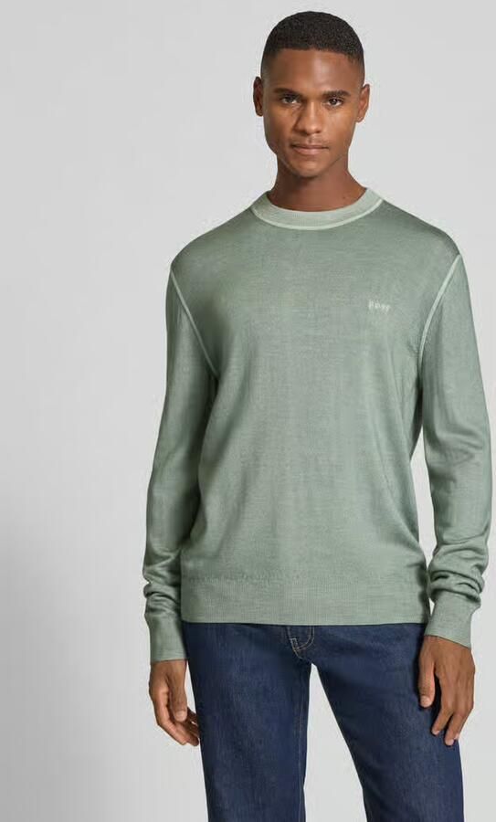 Boss Orange Regular fit gebreide pullover van pure scheerwol model 'ASTEFO' - Foto 2